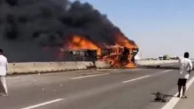 ইরাকে বাস দুর্ঘটনায় নিহত ২১