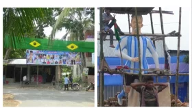 ব্রাজিল মোড়ে মেসির ১৬ ফুটের ভাস্কর্য