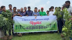 হিলিতে ৫ বছরে ২৫ কোটি বৃক্ষরোপন কর্মসূচির উদ্বোধন