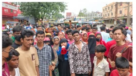 বয়লার বিস্ফোরণে ৭ শ্রমিক আহত, সড়ক অবরোধ