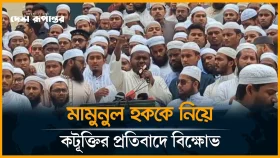 মামুনুল হকের বিরুদ্ধে কটূক্তিমূলক বক্তব্যের প্রতিবাদে বি*ক্ষো*ভ