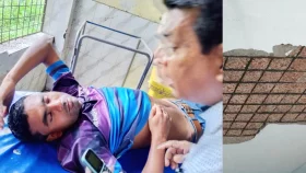 মাধবপুরে সরকারি প্রাথমিক বিদ্যালয়ের ছাদ ধসে দপ্তরী আহত