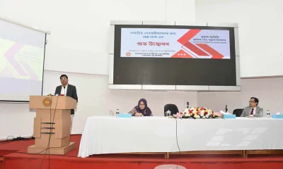 বক্তব্য রাখছেন বাংলাদেশের কম্পট্রোলার অ্যান্ড অডিটর জেনারেল (সিএজি) মো. নুরুল ইসলাম।