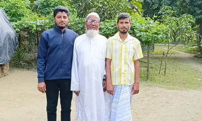 বাবা ও ভড় ভাইয়ের সঙ্গে সাদিকুর। 
