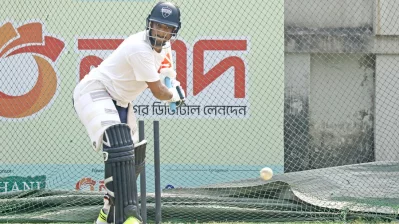 ব্যাটিং অনুশীলনে সাকিব। ছবি: দেশ রূপান্তর