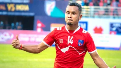 অঞ্জন বিস্তা হ্যাটট্রিক করেন বাংলাদেশের বিপক্ষে