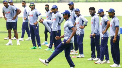 অনুশীলনে ব্যস্ত হাসান মাহমুদরা