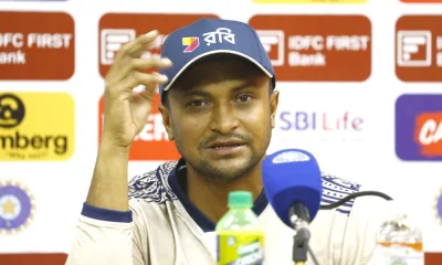 যে সংবাদ সম্মেলনে অবসরের ঘোষণা দিয়েছিলেন সাকিব। 