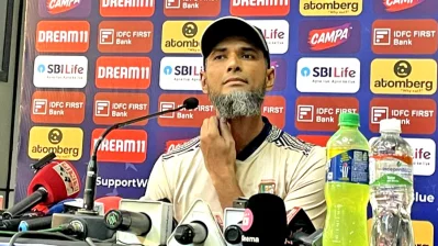 দিল্লিতে সংবাদ সম্মেলনে মাহমুদউল্লাহ 