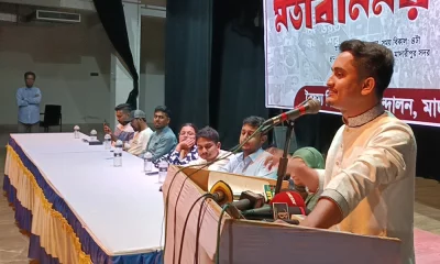 মতবিনিময় সভায় বক্তব্য দিচ্ছেন সারজিস আলম
