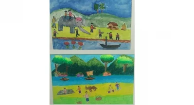 কিউবিক আর্ট স্কুলের শিল্প প্রদর্শনী।