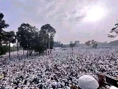 সোহরাওয়ার্দী উদ্যানের কয়েক কিলোমিটার জুড়ে শুধুই আলেম-ওলামা