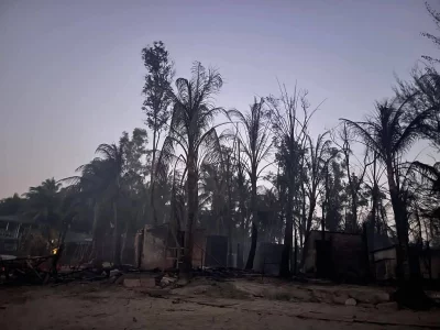 সকাল হতেই ভেসে ওঠে ক্ষয়ক্ষতির দৃশ্য 