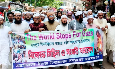 সিংড়ায় বিক্ষোভ মিছিল
