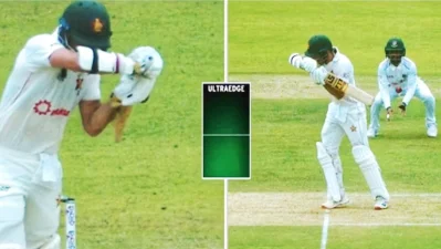 রিভিউয়ে বোঝা যায় আরভিনের ব্যাটে লেগেছে বল
