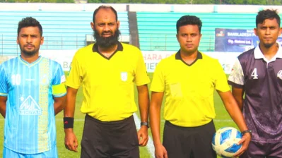 ময়মনসিংহে চট্টগ্রাম আবাহনী ও ঢাকা ওয়ান্ডারার্সের ম্যাচ হয়।