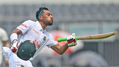 ২০২৩ সালে আফগানিস্তানের বিপক্ষে মিরপুরে জোড়া সেঞ্চুরি করেছিলেন নাজমুল হোসেন শান্ত। ফাইল ছবি
