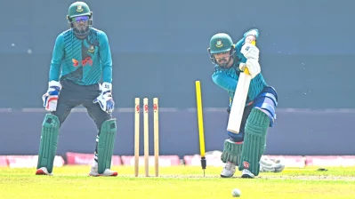 আজকের অনুশীলনটা তাই অনেকটা ম্যাচসদৃশ ছিল। ছবি: দেশ রূপান্তর