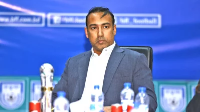 রবিবার বাফুফের সভায় সভাপতিত্ব করেন তাবিথ আউয়াল। 