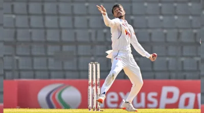 টেস্ট অভিষিক্ত বাংলাদেশের ১০৮তম খেলোয়াড় হাসান মুরাদ। ছবি: দেশ রূপান্তর