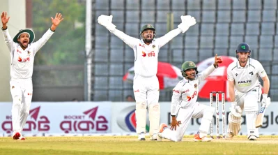 আয়ারল্যান্ডের দ্বিতীয় ইনিংসের একটা মুহূর্ত। ছবি: দেশ রূপান্তর
