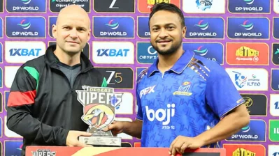 ম্যাচ সেরা সাকিব আল হাসান। ছবি: এক্স