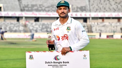 ম্যাচ সেরা নাজমুল হোসেন শান্ত